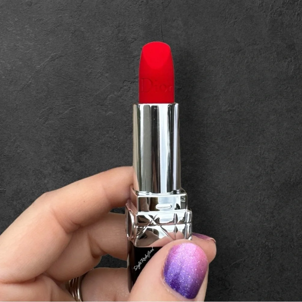 New Dior 999 Velvet lipstick $49msrp Classic Red Shade